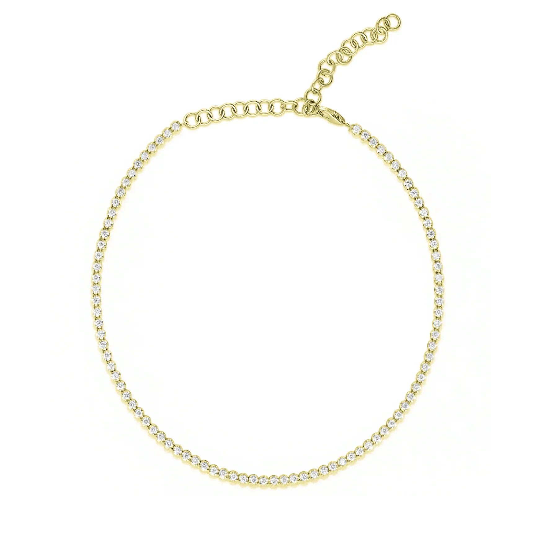 1 Carat Diamond Choker - Yellow Gold