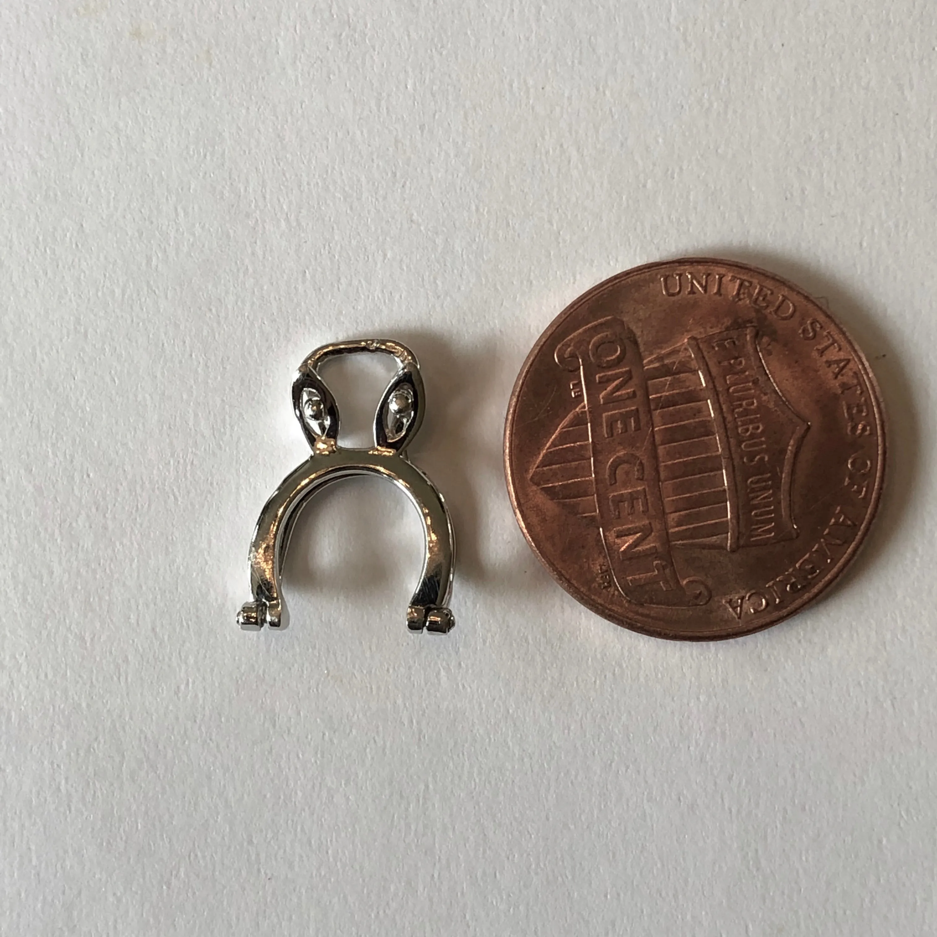 14KT White Gold Slide Pendant Hanger Enhancer