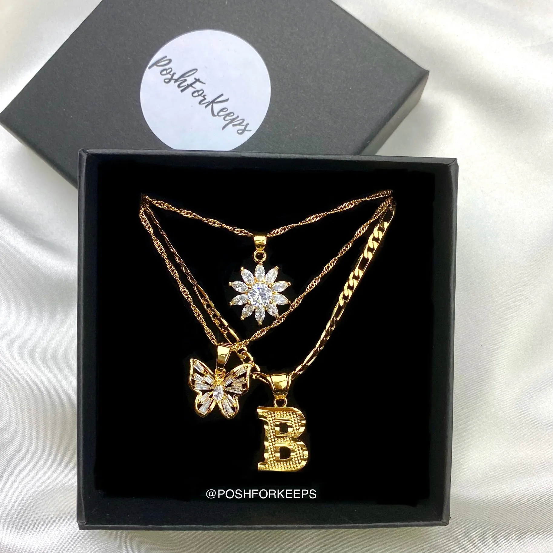 18K GOLD CRYSTAL SUNFLOWER NECKLACE
