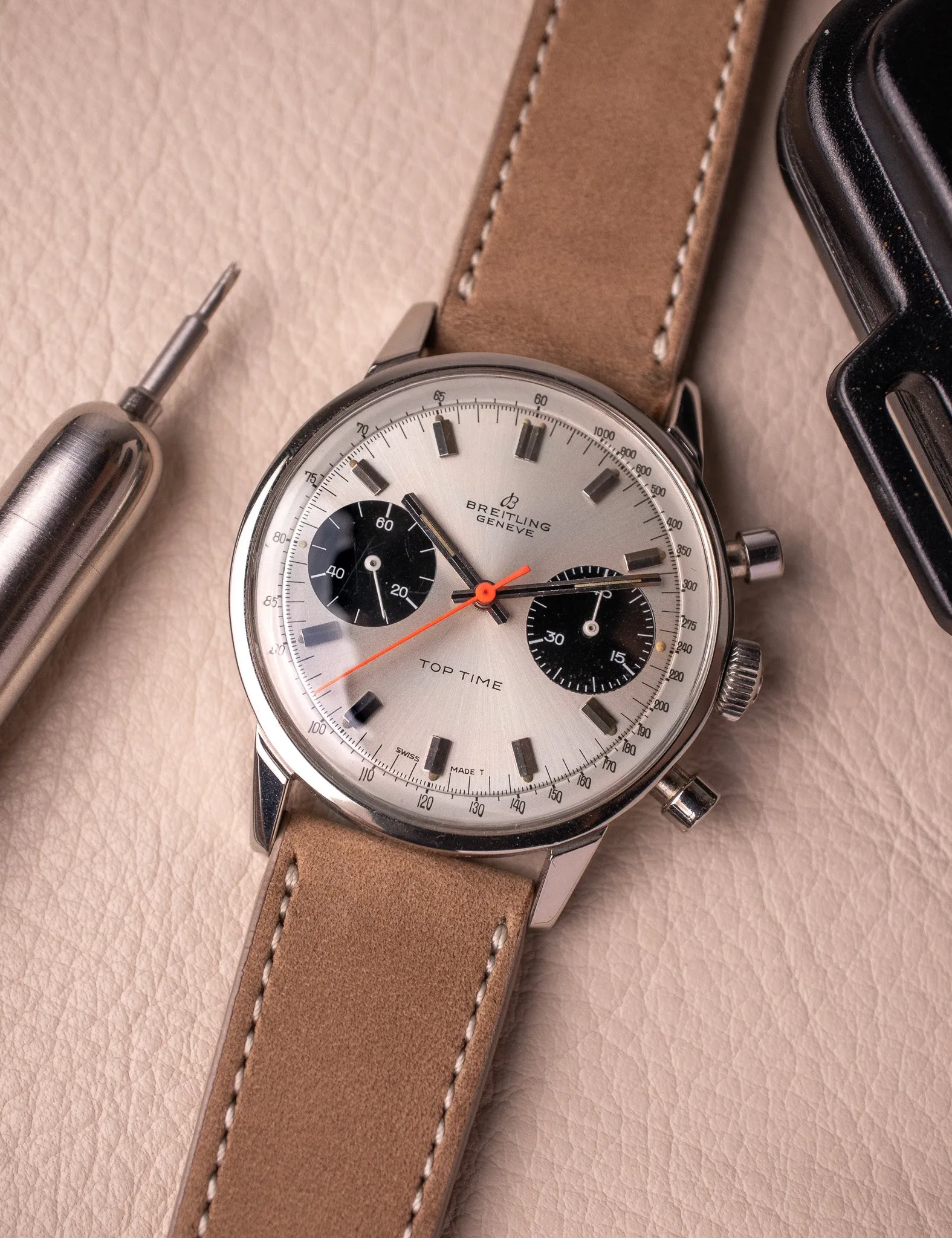 1960's Breitling Top Time Chronograph Ref. 2002-33 With 'Panda' Dial
