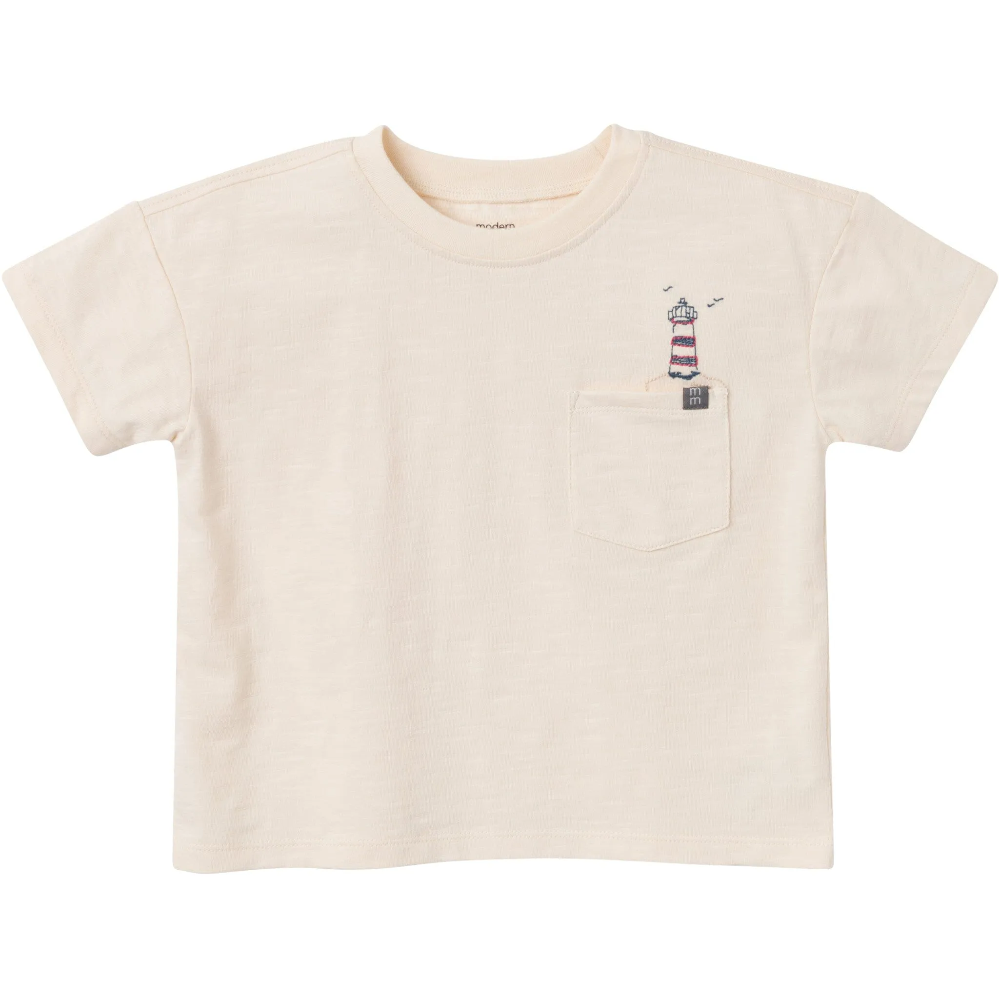 2-Piece Toddler Boys Lighthouse Top and Cargo Shorts Set