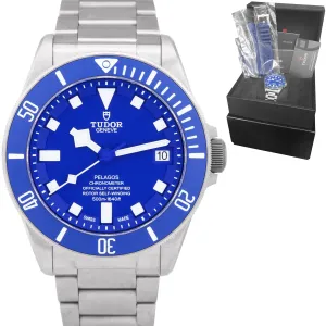 2020 UNPOLISHED Tudor Pelagos Blue Titanium 42mm Automatic Date Watch 25600 TB