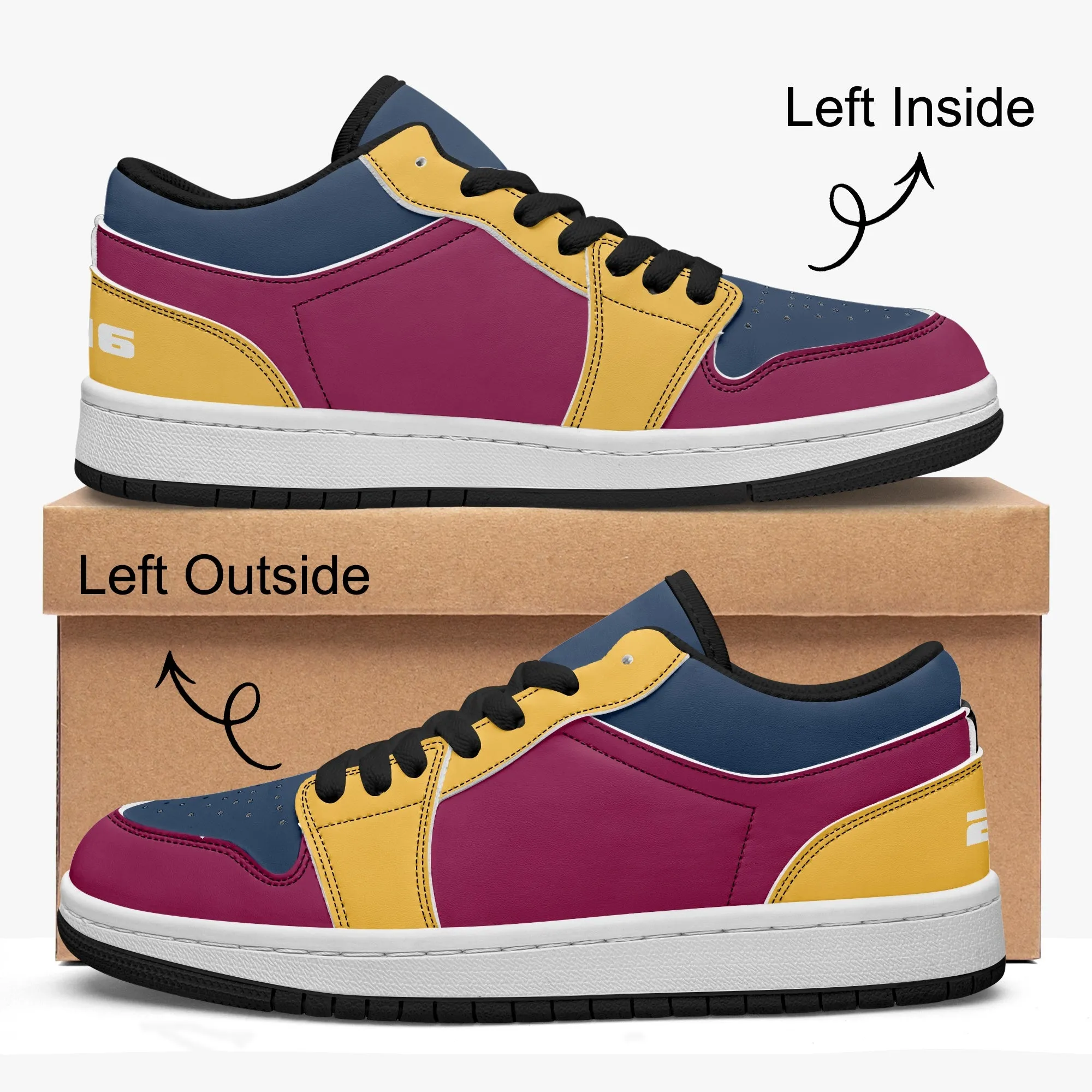 216 Men's Low-Top Leather Basketball Shoes by Niche Era