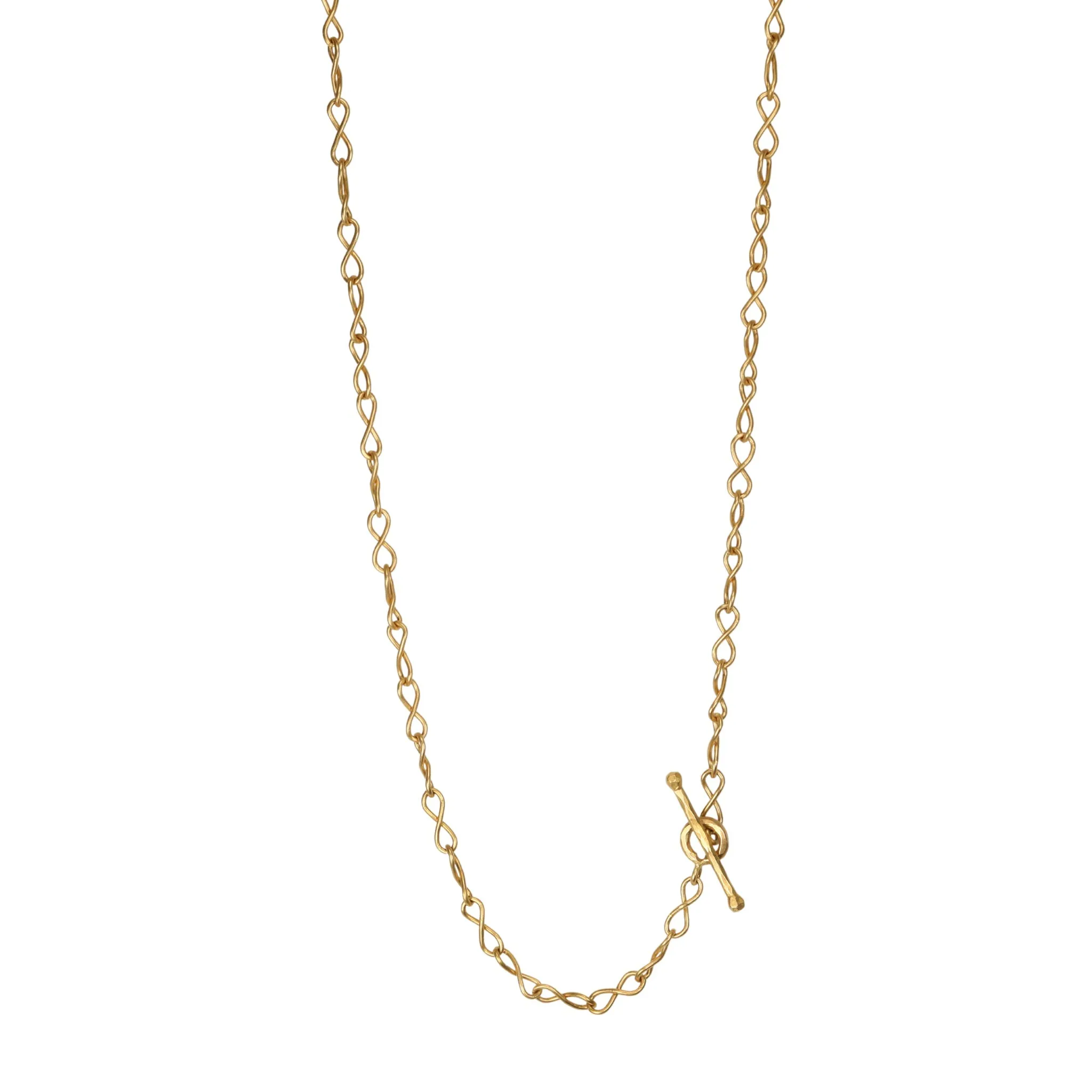 22K Gold "Infinity" Chain with Handmade Toggle Clasp