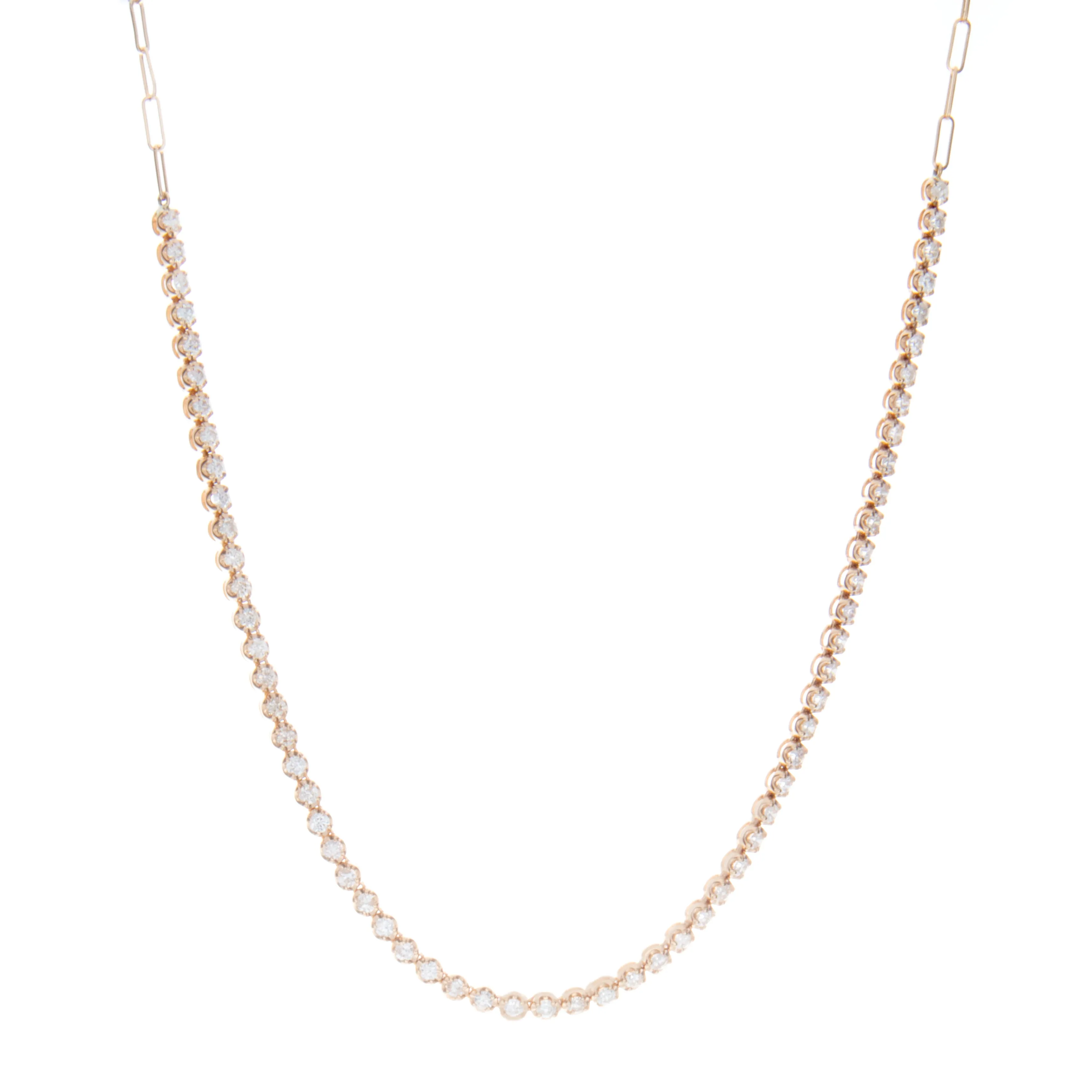 2.32ct 14k Yellow Gold Diamond Choker Necklace
