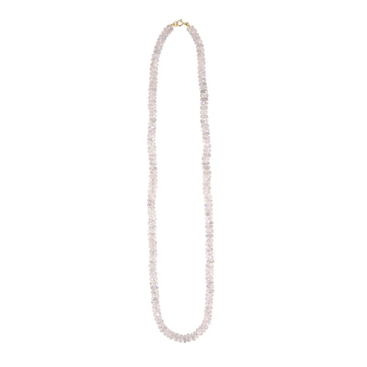 24" Faceted Rainbow Moonstone Beaded Necklace