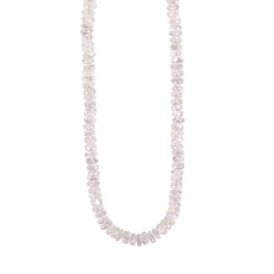 24" Faceted Rainbow Moonstone Beaded Necklace