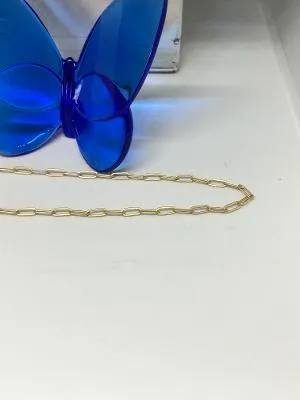 #304 Necklaces/Chains- Oval Link Chain Matte Gold