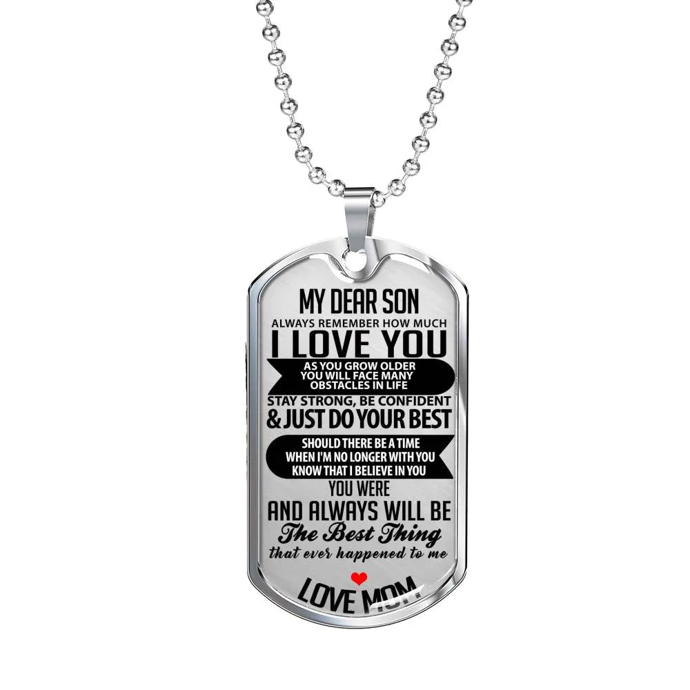 4 My Dear Son Luxury Tag Necklaces (Four Necklaces)