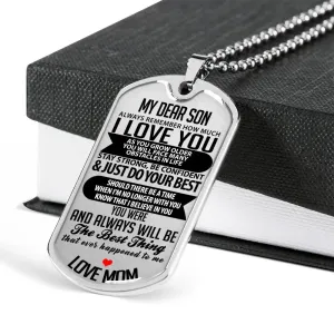 4 My Dear Son Luxury Tag Necklaces (Four Necklaces)