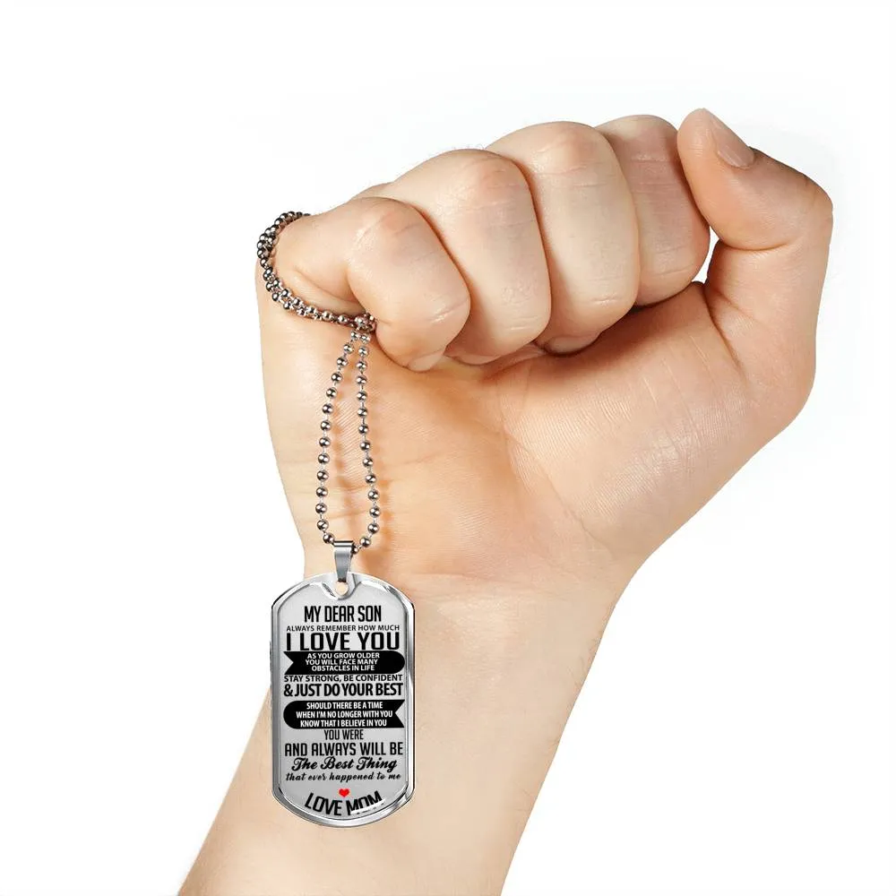 4 My Dear Son Luxury Tag Necklaces (Four Necklaces)