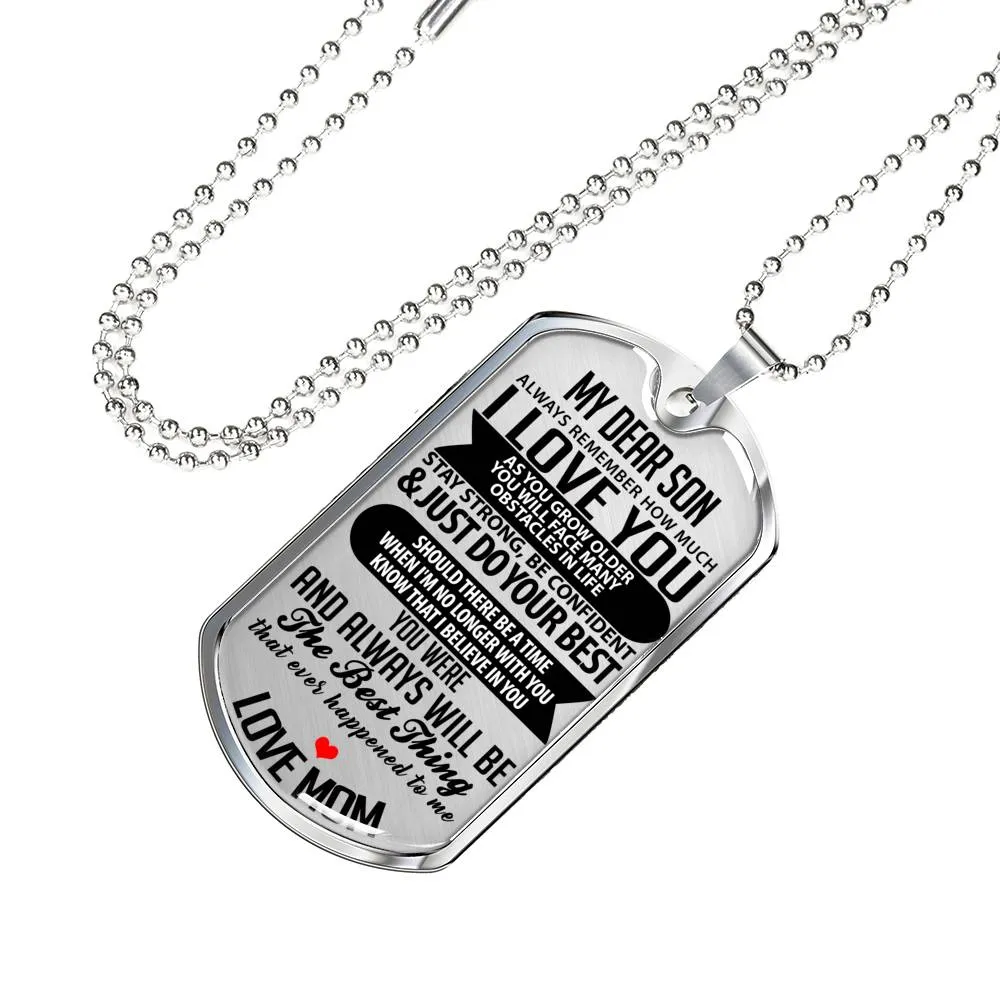 4 My Dear Son Luxury Tag Necklaces (Four Necklaces)