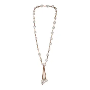 400-01-22 | BOHEMIAN KNOTTY w/TASSEL (WHITE ON TAN)
