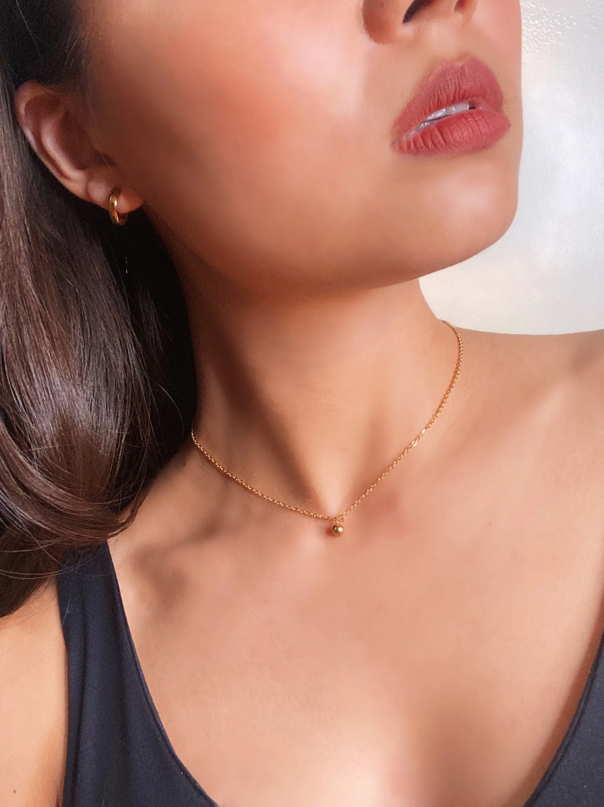 4mm Ball Charm Gold Filled Choker