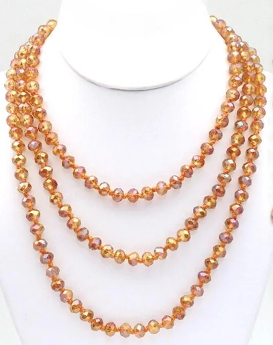 60" Assorted Colorful Crystal Beaded Necklaces
