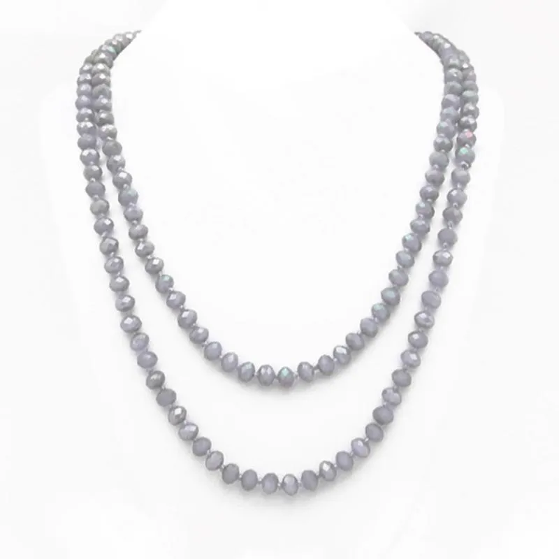 60" Assorted Colorful Crystal Beaded Necklaces