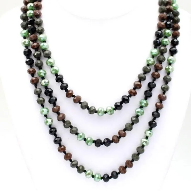 60" Assorted Colorful Crystal Beaded Necklaces