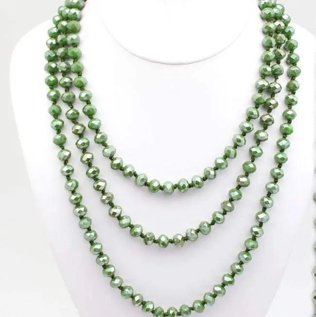 60" Assorted Colorful Crystal Beaded Necklaces