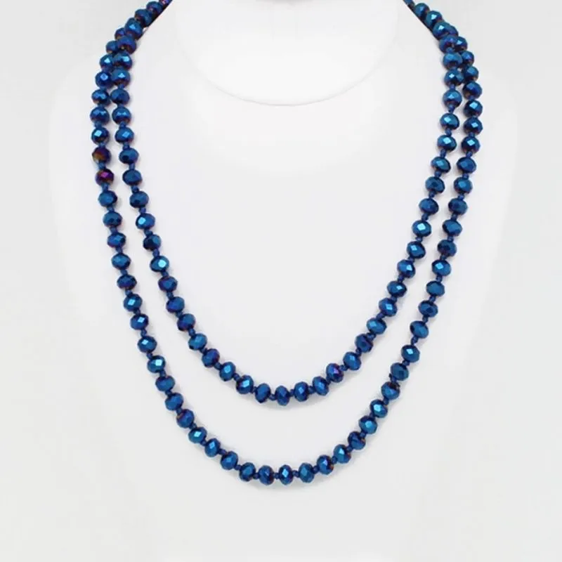 60" Assorted Colorful Crystal Beaded Necklaces