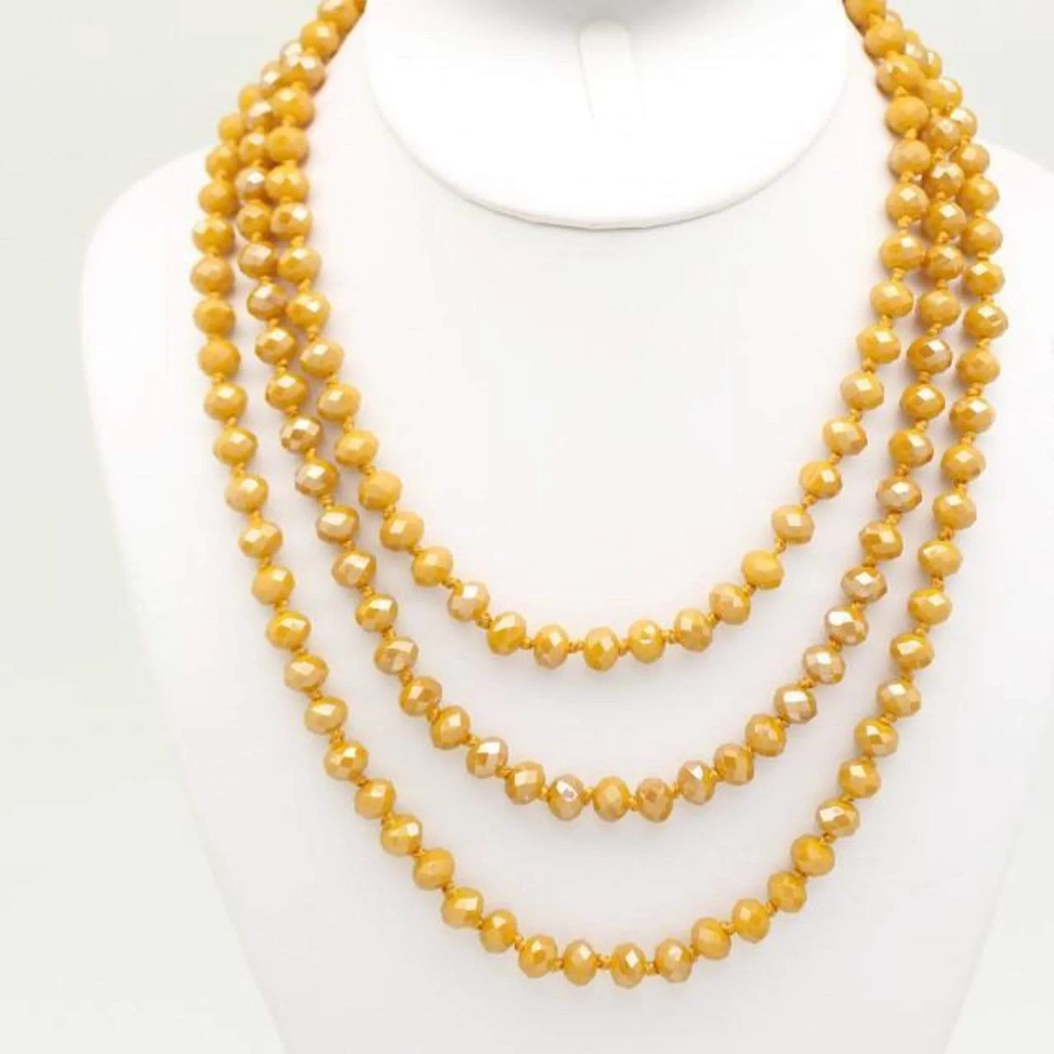 60" Assorted Colorful Crystal Beaded Necklaces