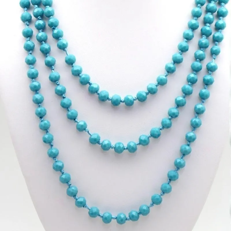 60" Assorted Colorful Crystal Beaded Necklaces