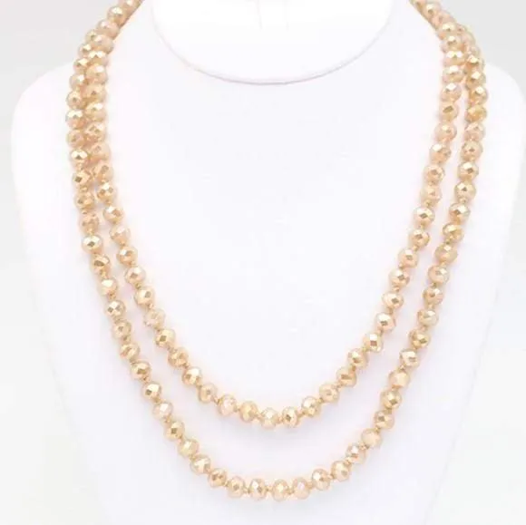 60" Assorted Colorful Crystal Beaded Necklaces