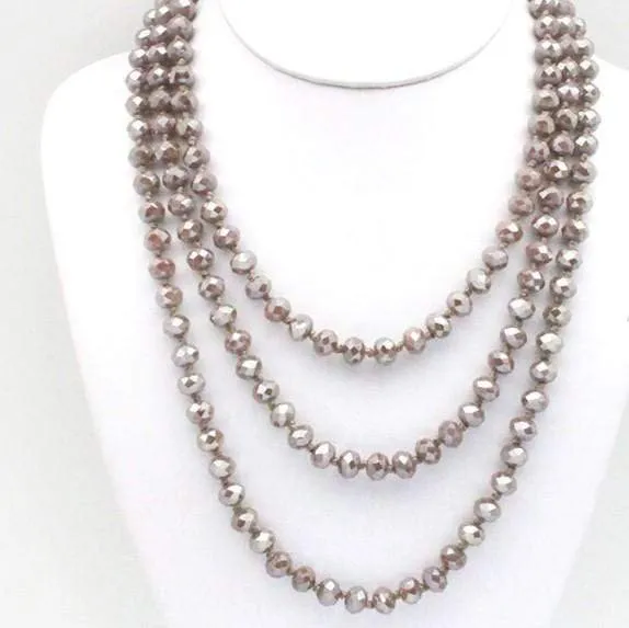 60" Assorted Colorful Crystal Beaded Necklaces