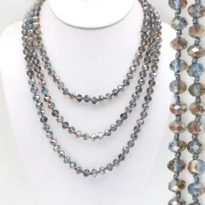 60" Assorted Colorful Crystal Beaded Necklaces