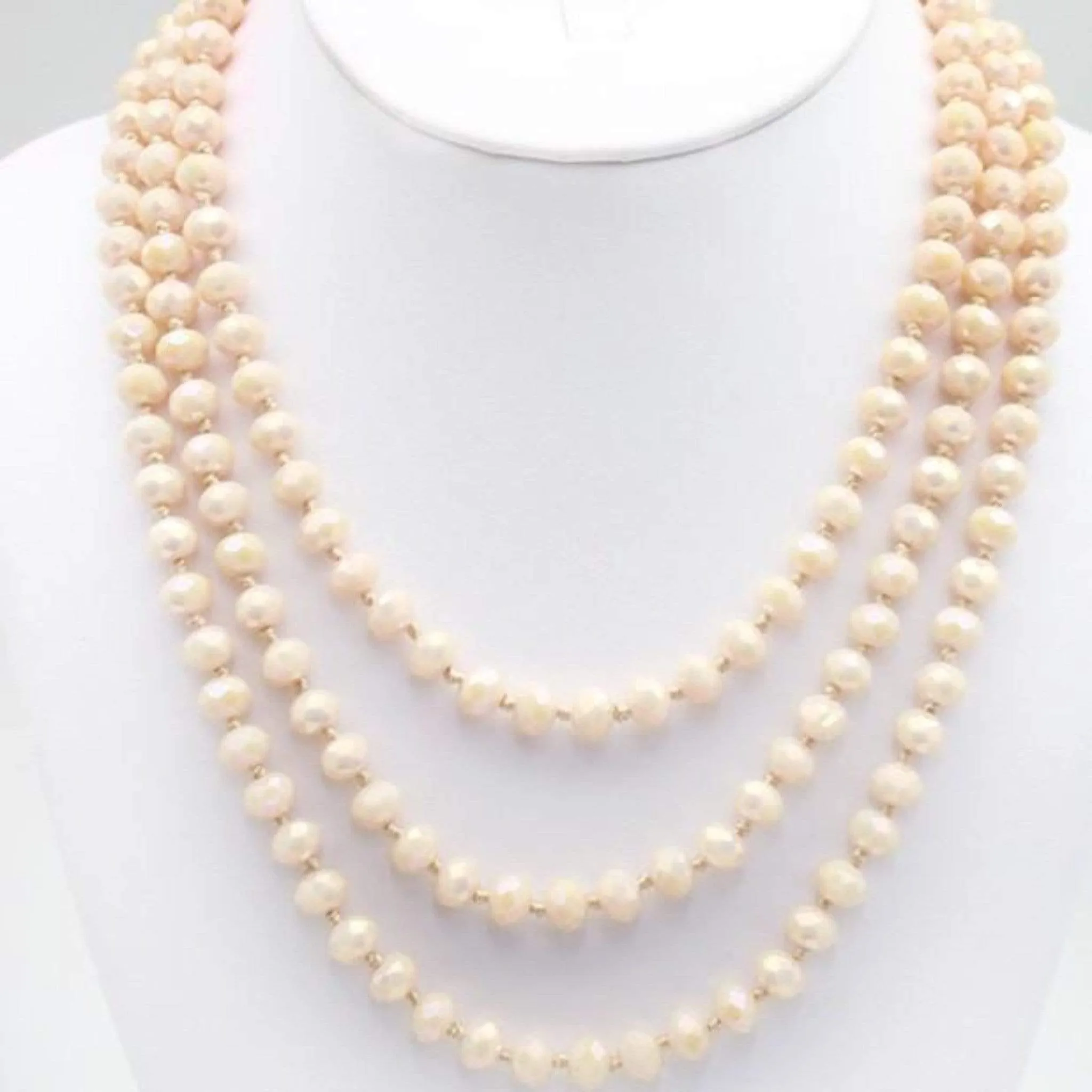 60" Assorted Colorful Crystal Beaded Necklaces