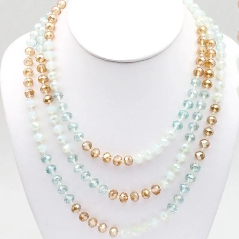 60" Assorted Colorful Crystal Beaded Necklaces