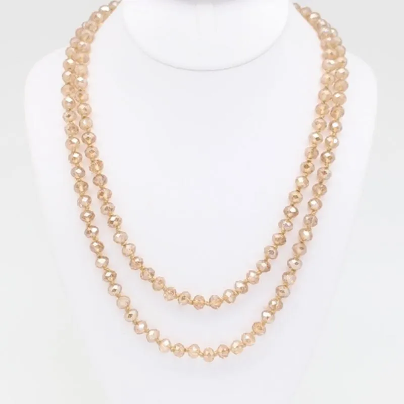 60" Assorted Colorful Crystal Beaded Necklaces