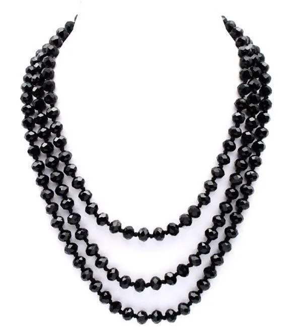 60" Assorted Colorful Crystal Beaded Necklaces