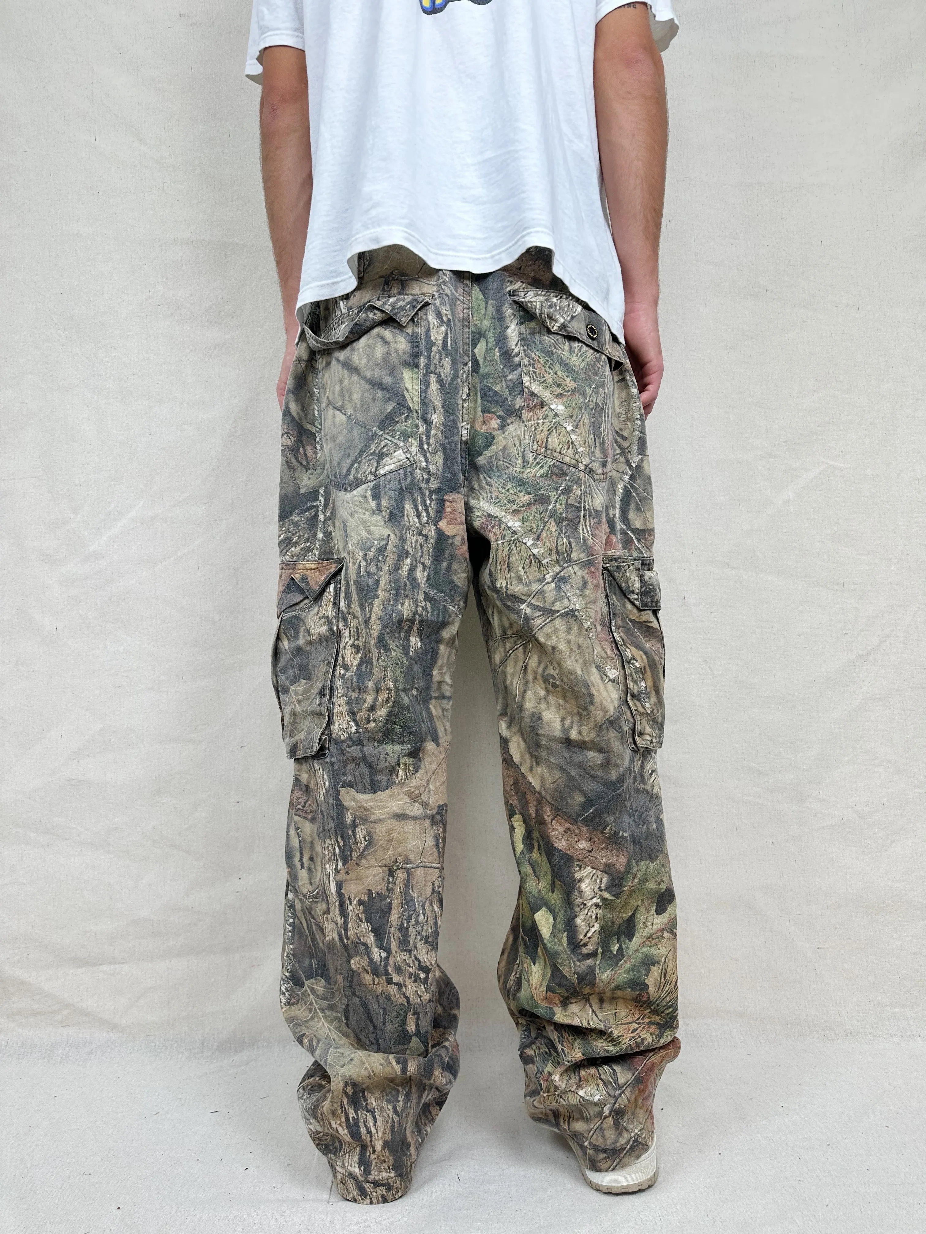 90's Mossyoak Realtree Camo Vintage Cargo Pants Size 38x32