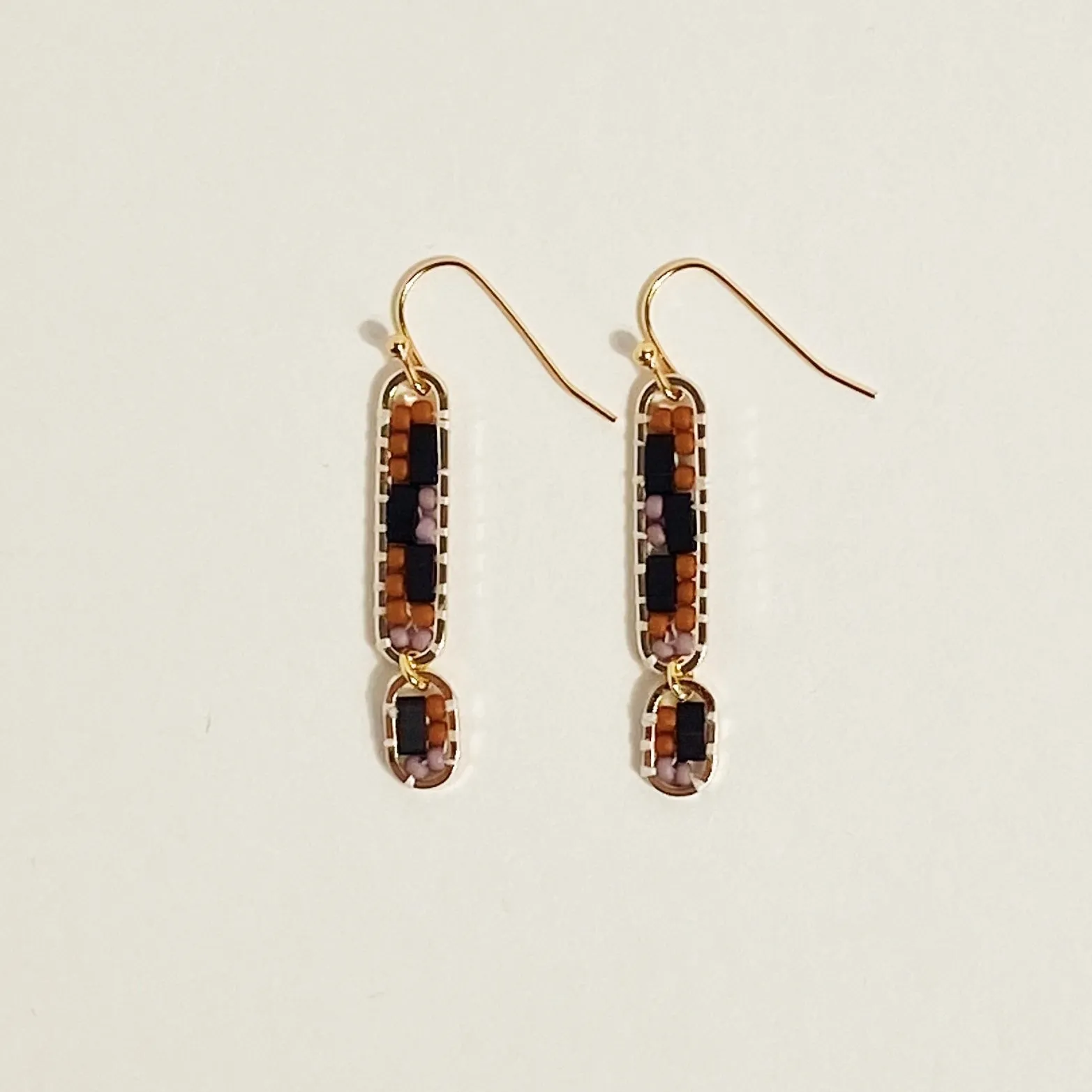 Abstract Earrings in Orchid