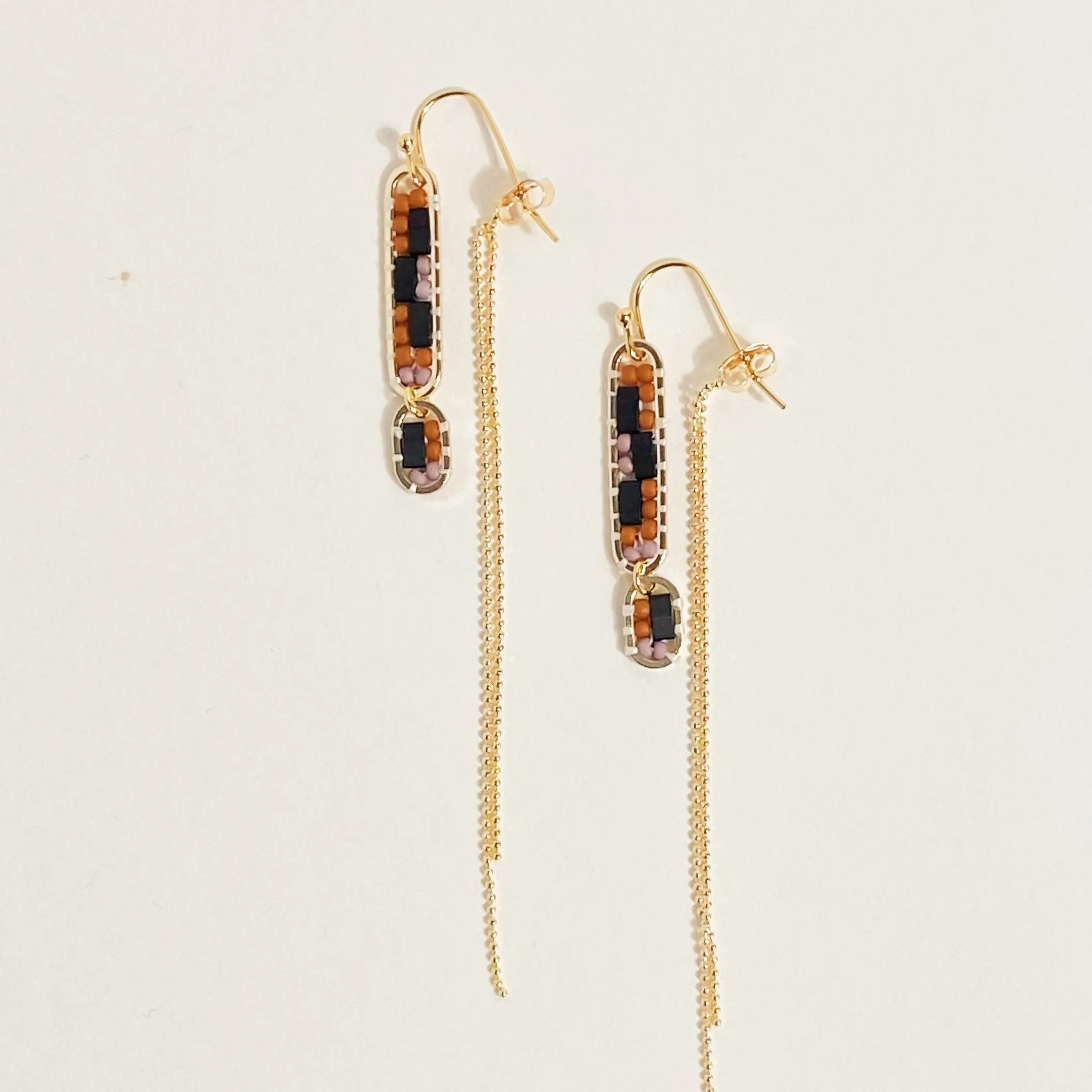Abstract Earrings in Orchid