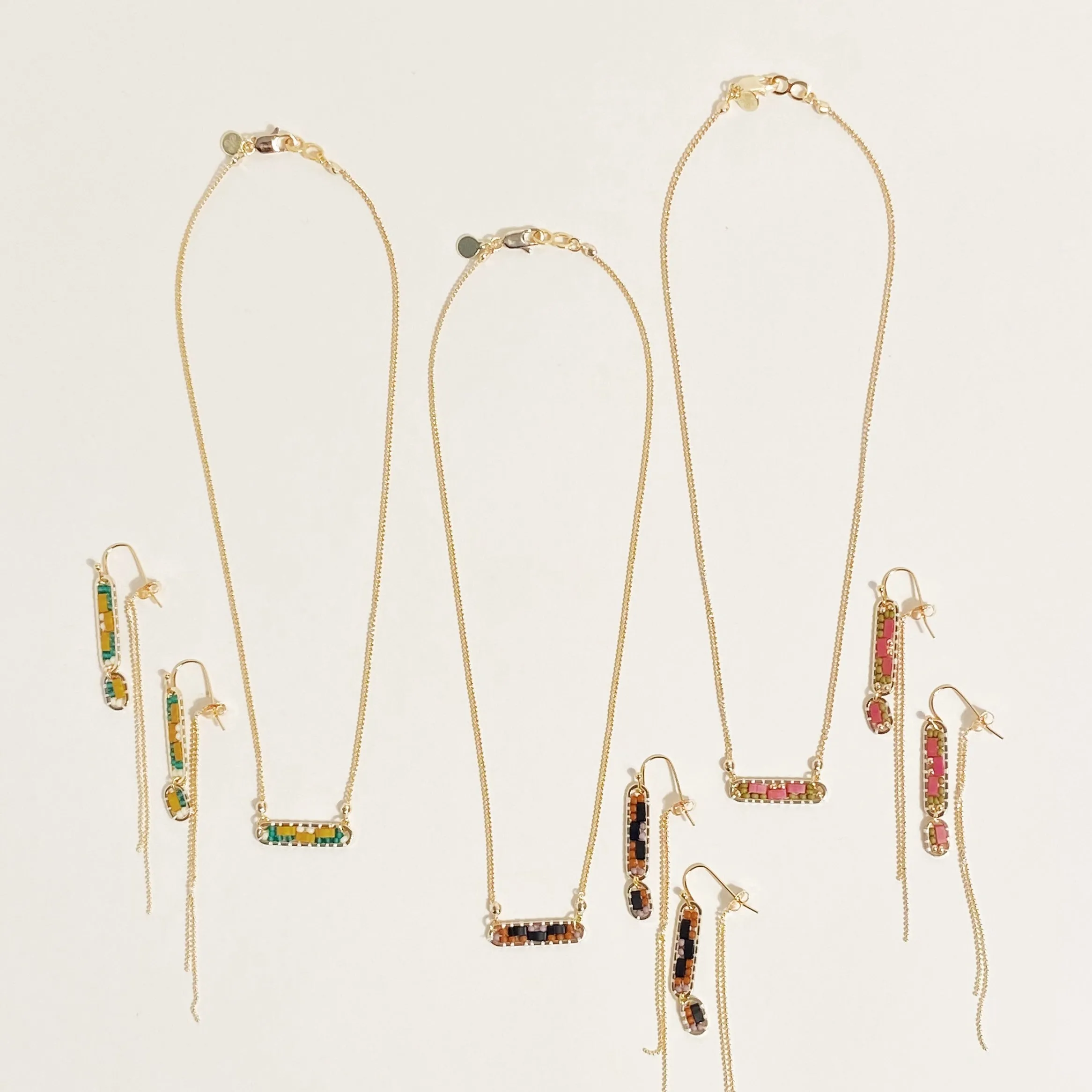 Abstract Earrings in Orchid