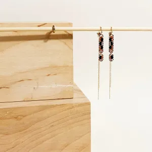 Abstract Earrings in Orchid