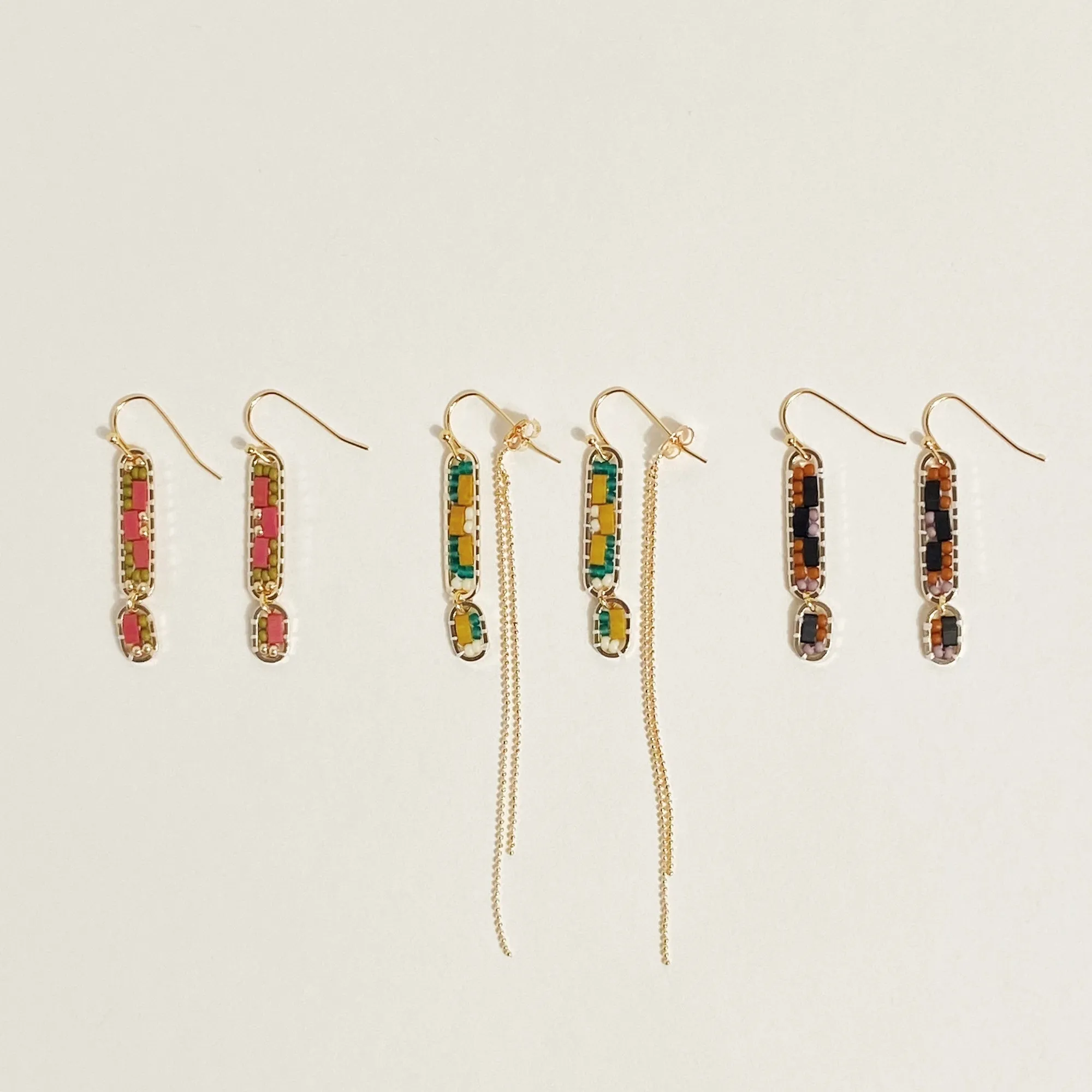 Abstract Earrings in Orchid