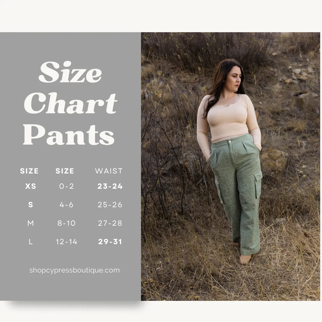 Adeline Embroidered Cargo Pants
