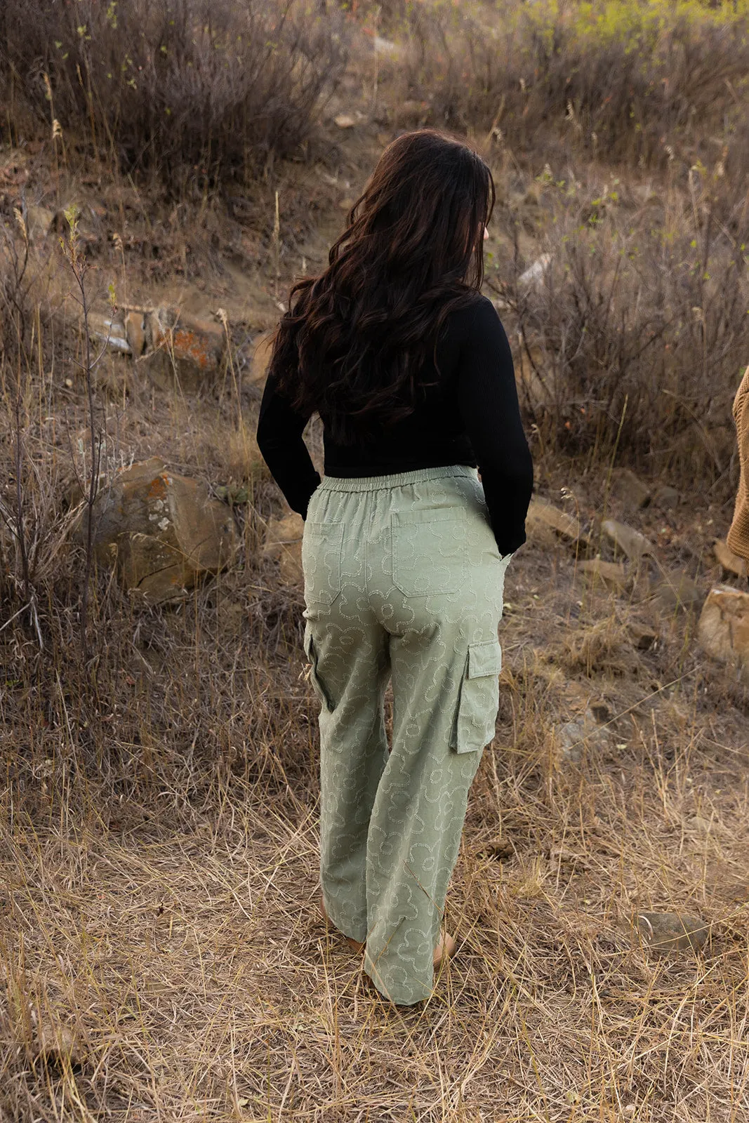 Adeline Embroidered Cargo Pants