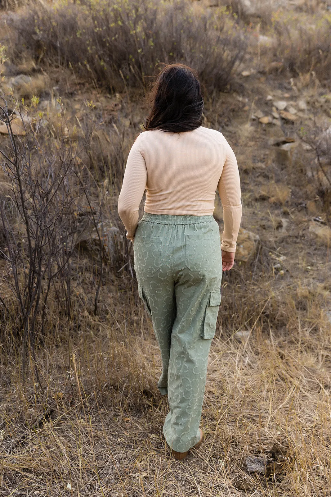 Adeline Embroidered Cargo Pants