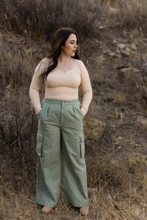 Adeline Embroidered Cargo Pants