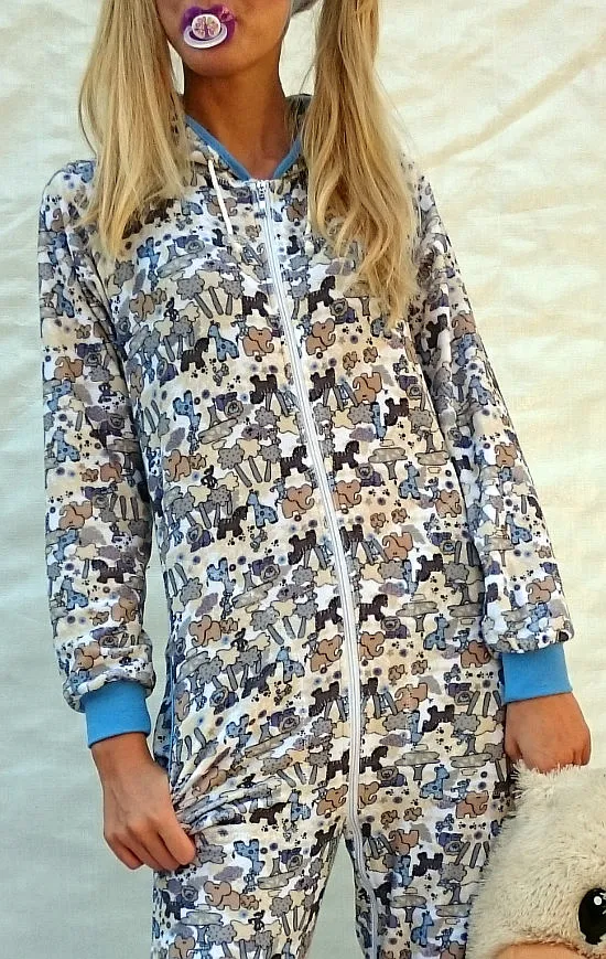 adult baby sleeper "comfort zipper" (terry)