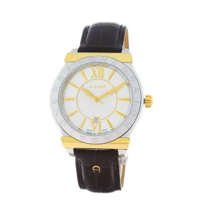 Aigner Bolzano Men's White Dial Leather Band Watch