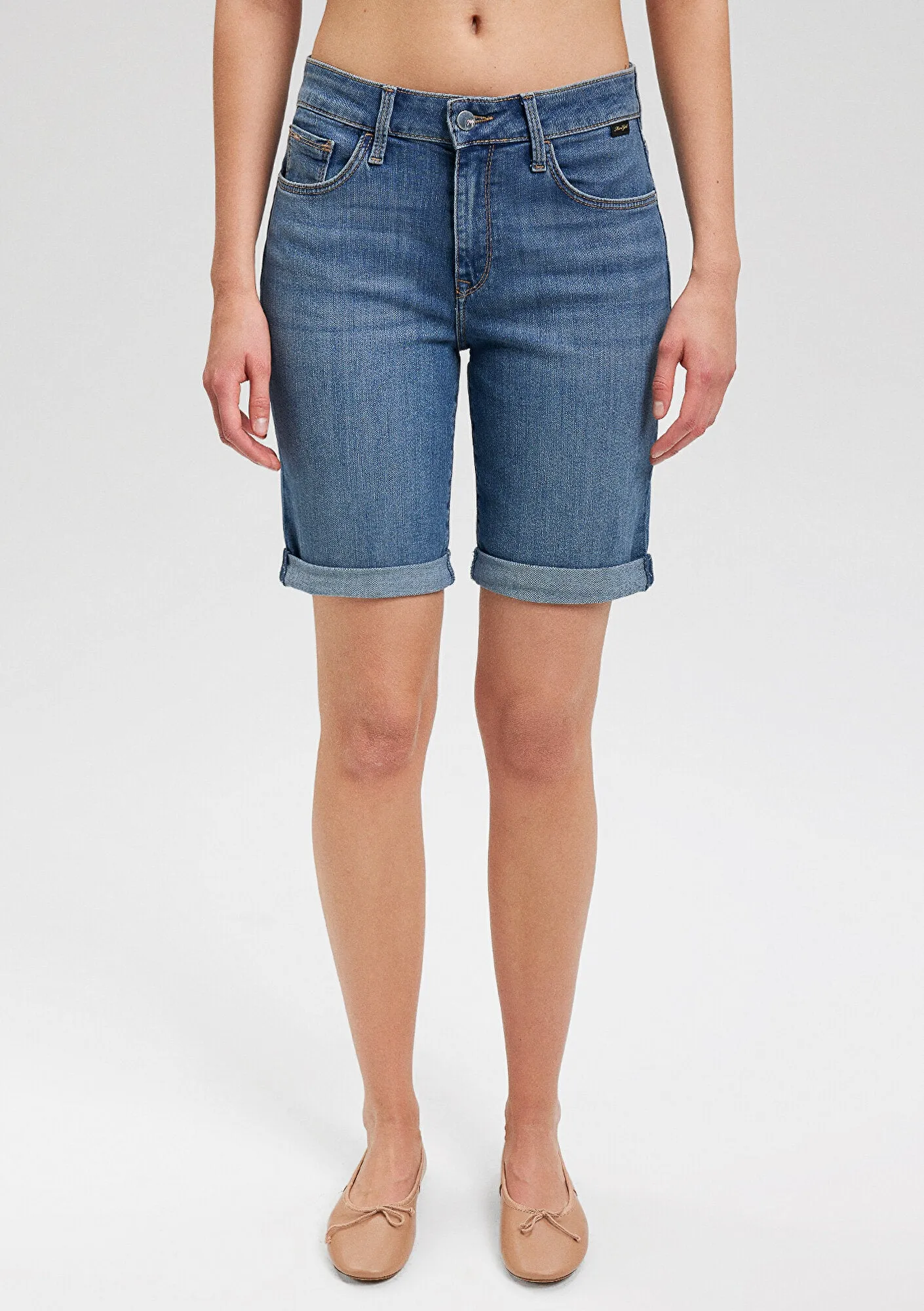 Alexis Light Used Gold Jean Shorts