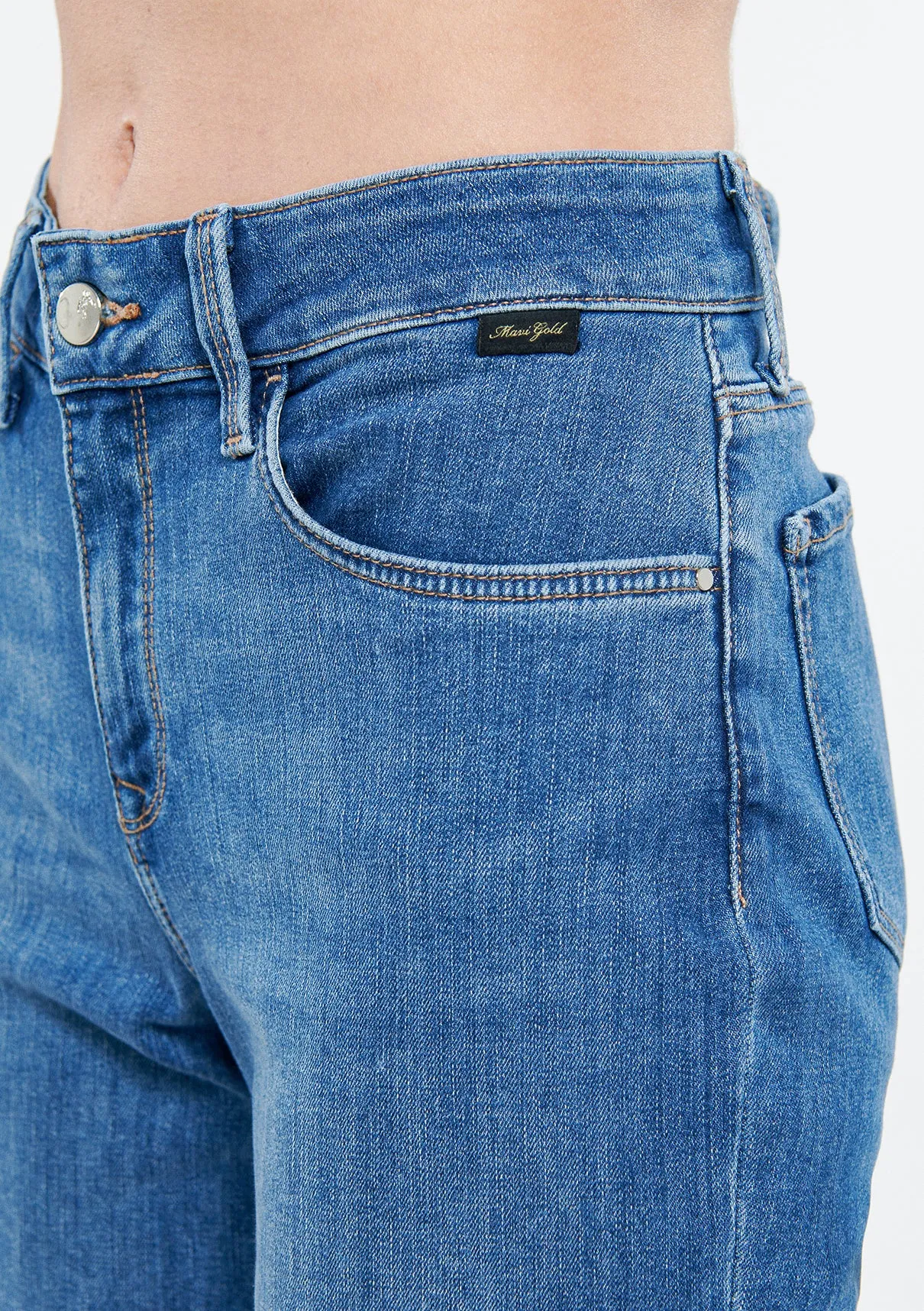 Alexis Light Used Gold Jean Shorts