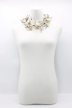 Aqua Coral Necklaces - Hand gilded - Short