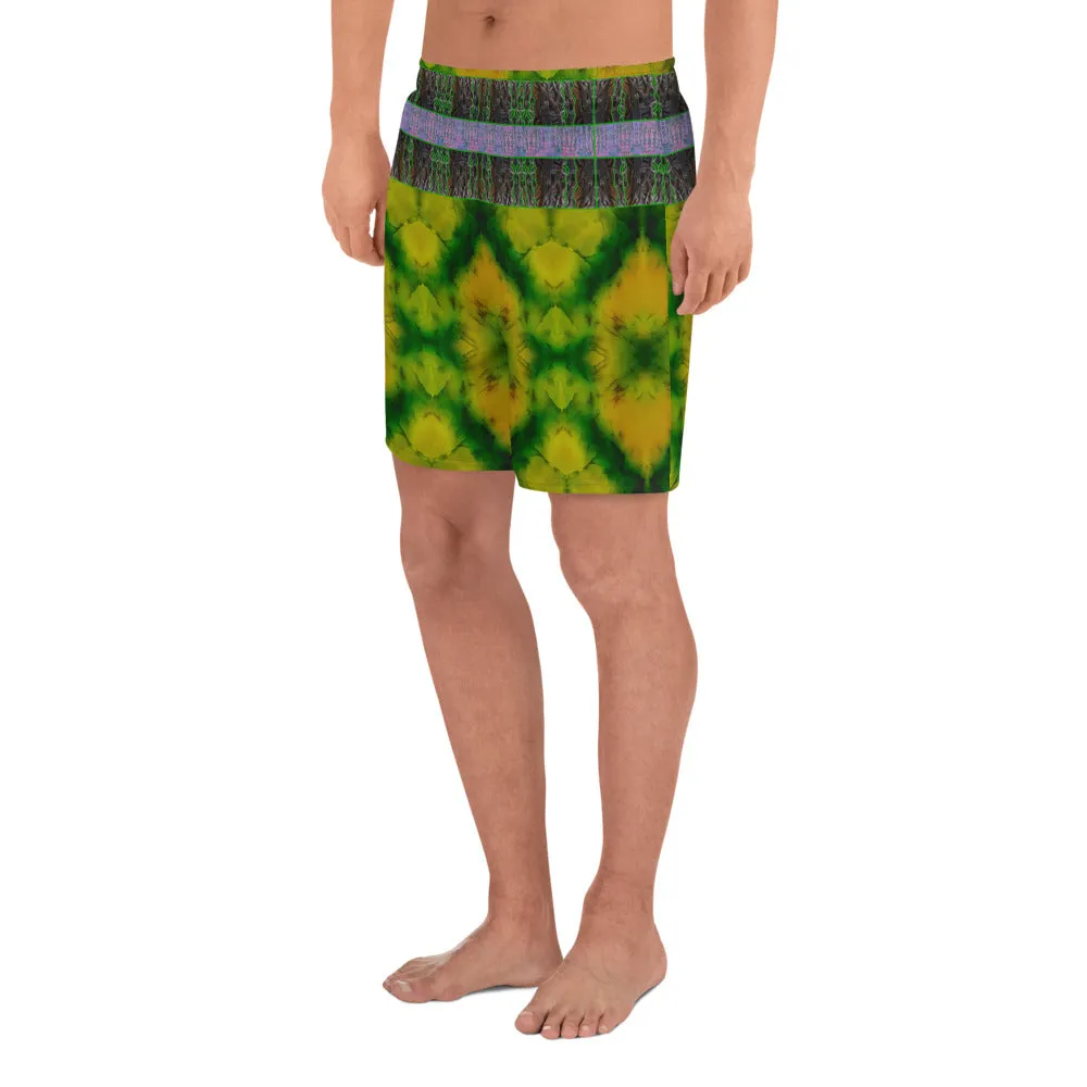 Athletic Long Shorts (Unisex)(Virilis/Muliebris)(Tree Link Stripe) RJSTH@Fabric#5 RJSTHS2021 RJS