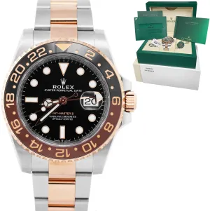 AUGUST 2021 Rolex GMT-Master II Root Beer Steel Rose Gold 126711 CHNR Watch