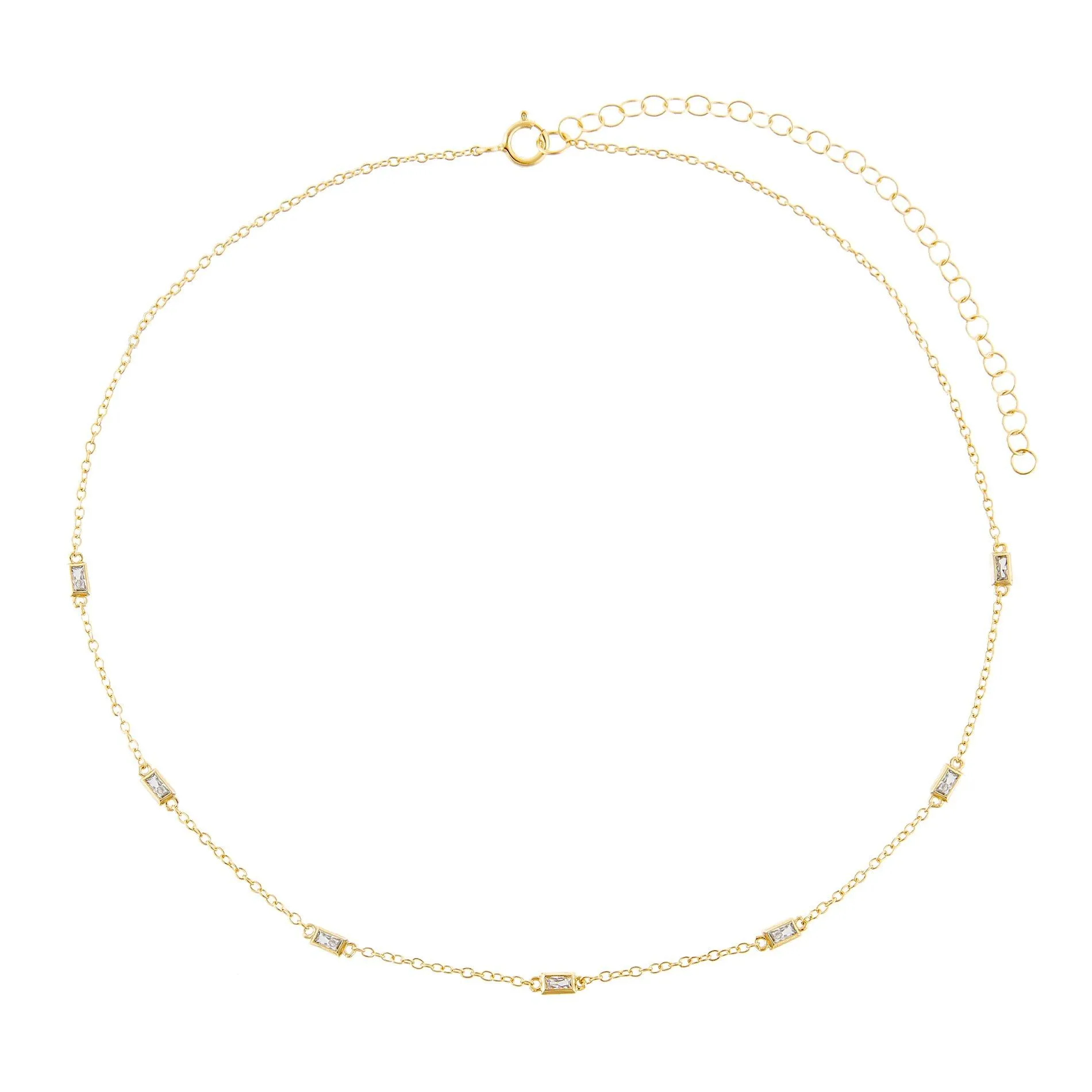 Baguette Stones Choker